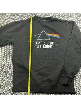 Pink Floyd Mens Crewneck Sweatshirt Black Large Cotton 50th Anniversary Graphic